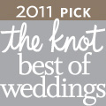 the knot best of weddings 2011 square badge in gold and silver for the Best Wedding Photographer in Houston Thomas Ross Photography